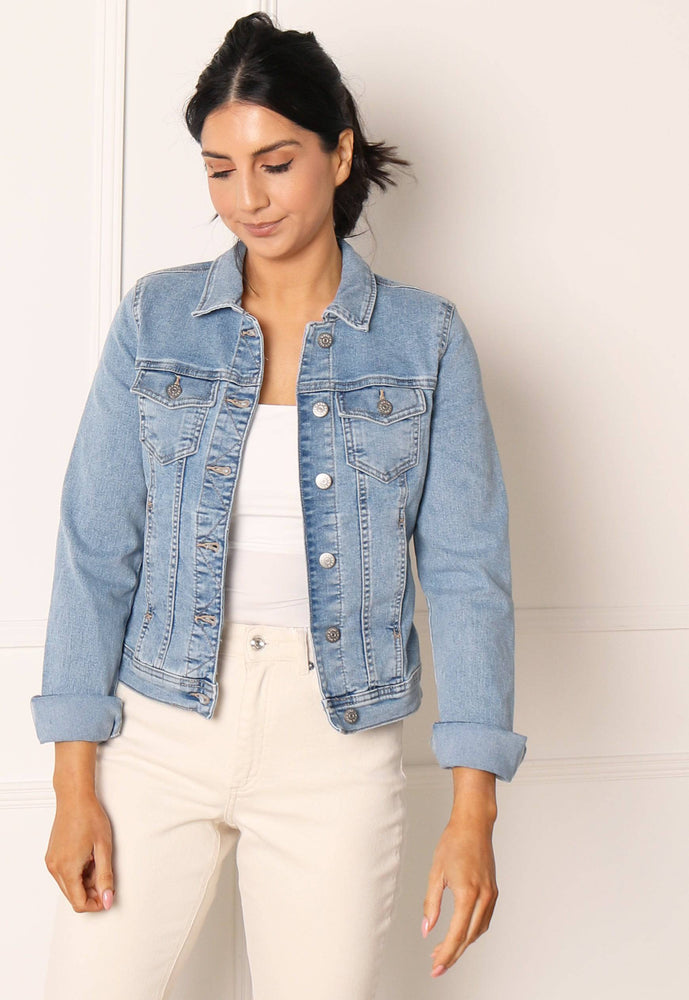 ONLY Wonder Classic Denim Jacket in Light Blue - One Nation Clothing