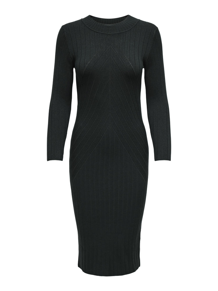 
                  
                    JDY Kate Ribbed Knit Round Neck Midi Dress in Black - One Nation Clothing
                  
                
