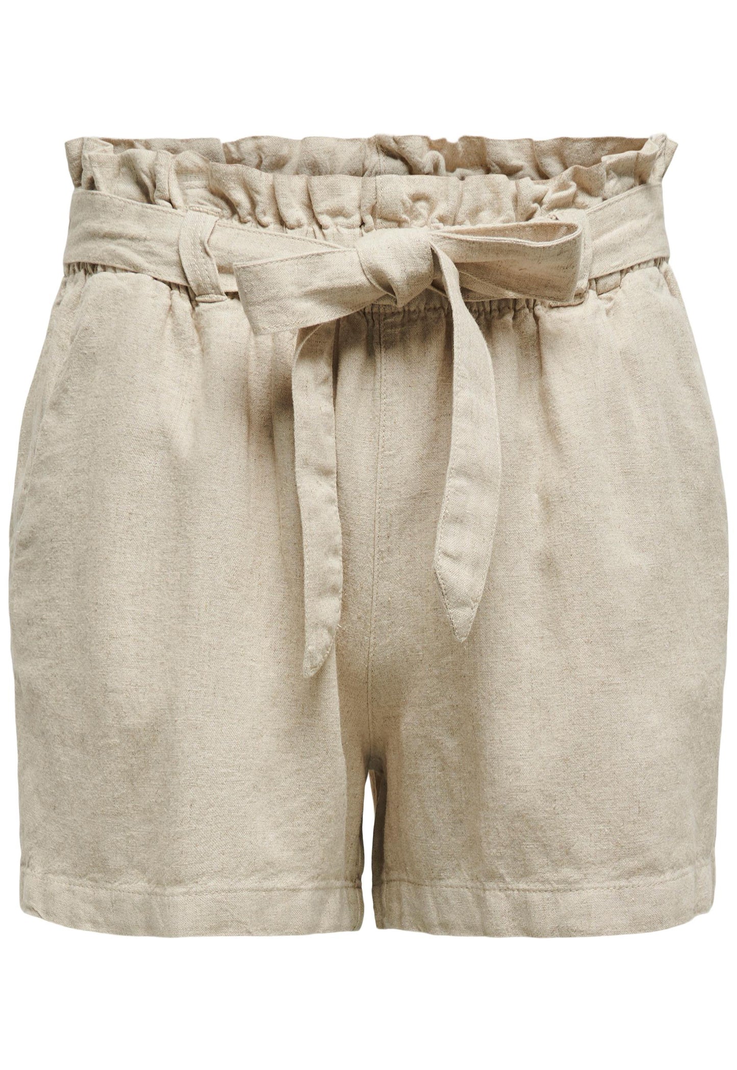 
                  
                    JDY Say High Waisted Linen Shorts with Belt in Beige - One Nation Clothing
                  
                