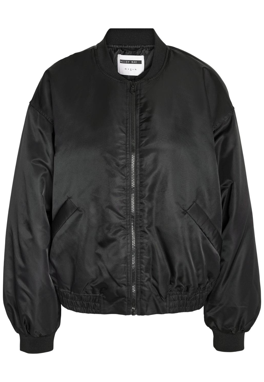 
                  
                    NOISY MAY Classic Cropped Bomber Jacket in Black - One Nation Clothing
                  
                