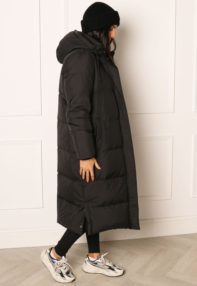 
                  
                    ONLY Premium Alice Maxi Longline Down Puffer Coat with Hood in Black - One Nation Clothing
                  
                