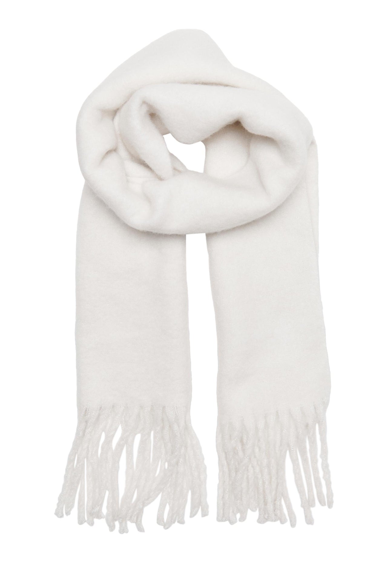 
                  
                    ONLY Tiana Oversized Brushed Scarf with Tassels in White - One Nation Clothing
                  
                