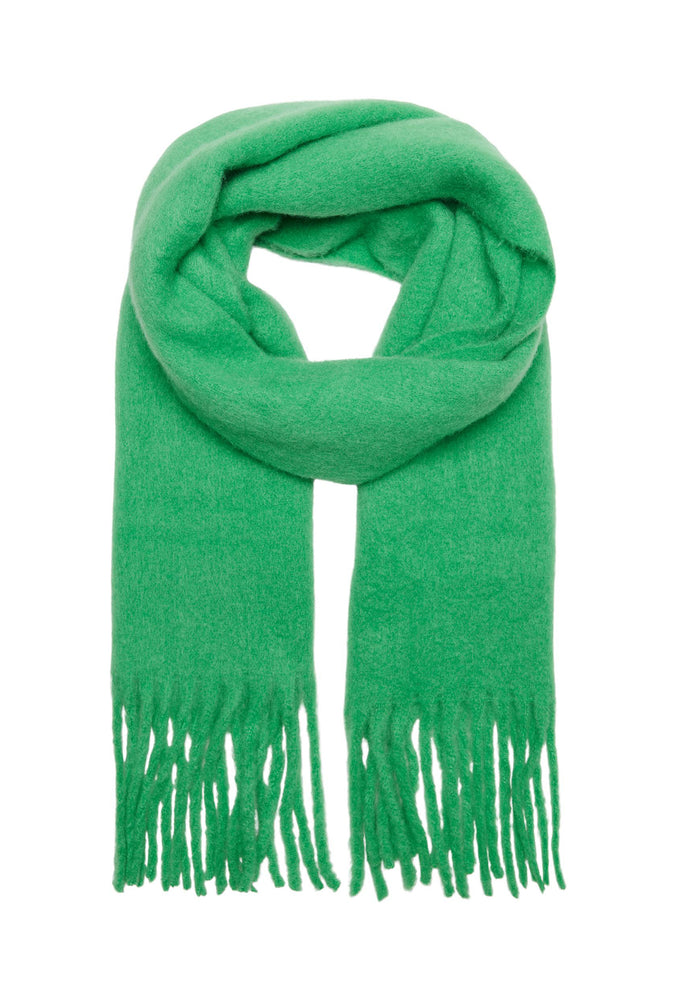 ONLY Tiana Oversized Brushed Scarf with Tassels in Bright Green - One Nation Clothing