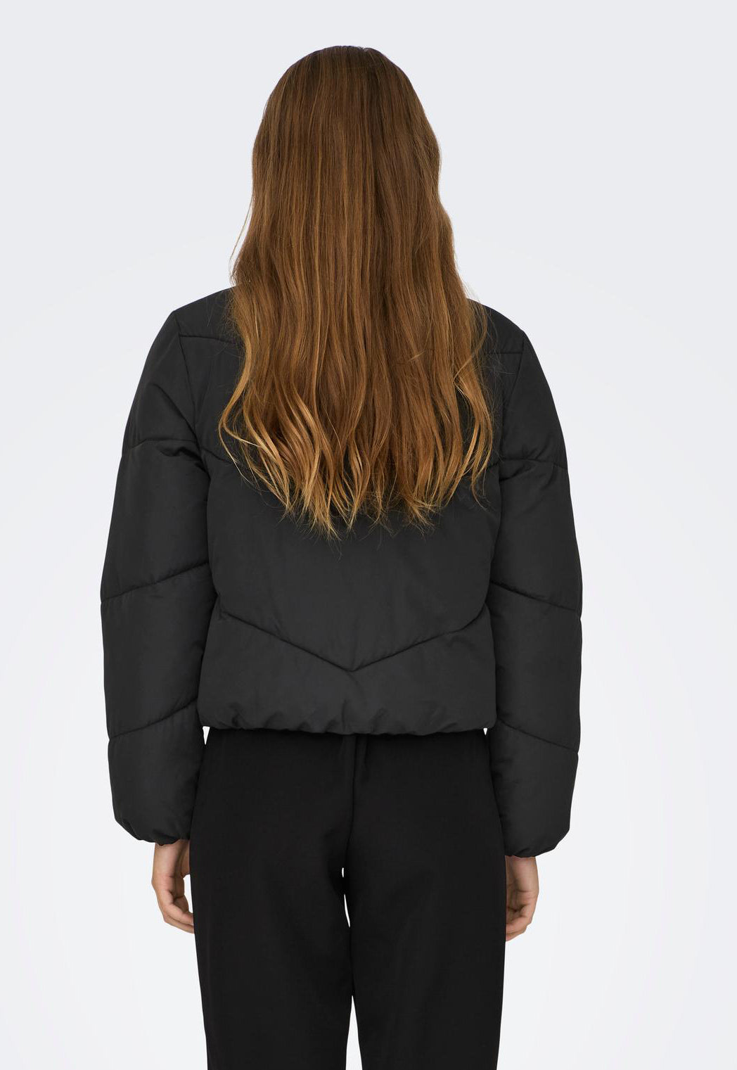 
                  
                    ONLY Maggi Short Chevron Padded Puffer Jacket in Black - One Nation Clothing
                  
                