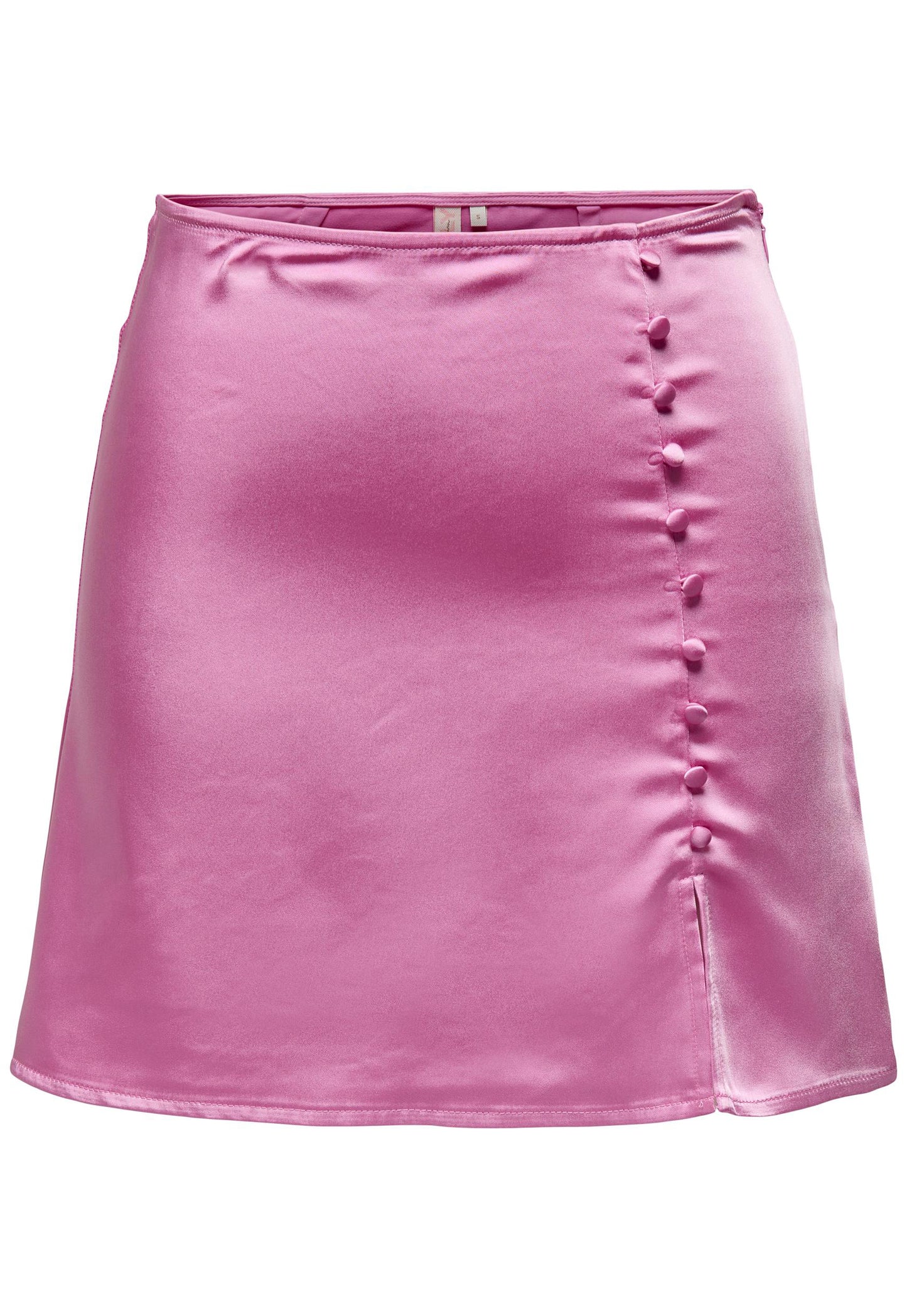 
                  
                    ONLY Mayra Satin Side Button Mini Skirt with Slit in Pink - One Nation Clothing
                  
                