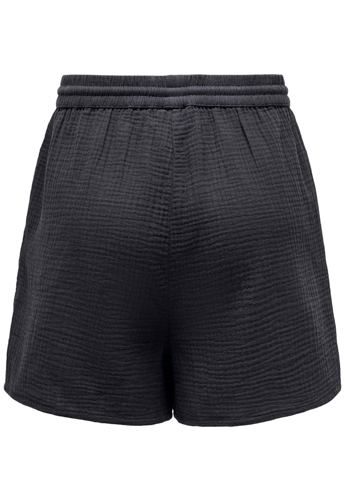 
                  
                    ONLY Thyra High Waisted Pull On Cheesecloth Co-ord Shorts in Washed Black - One Nation Clothing
                  
                