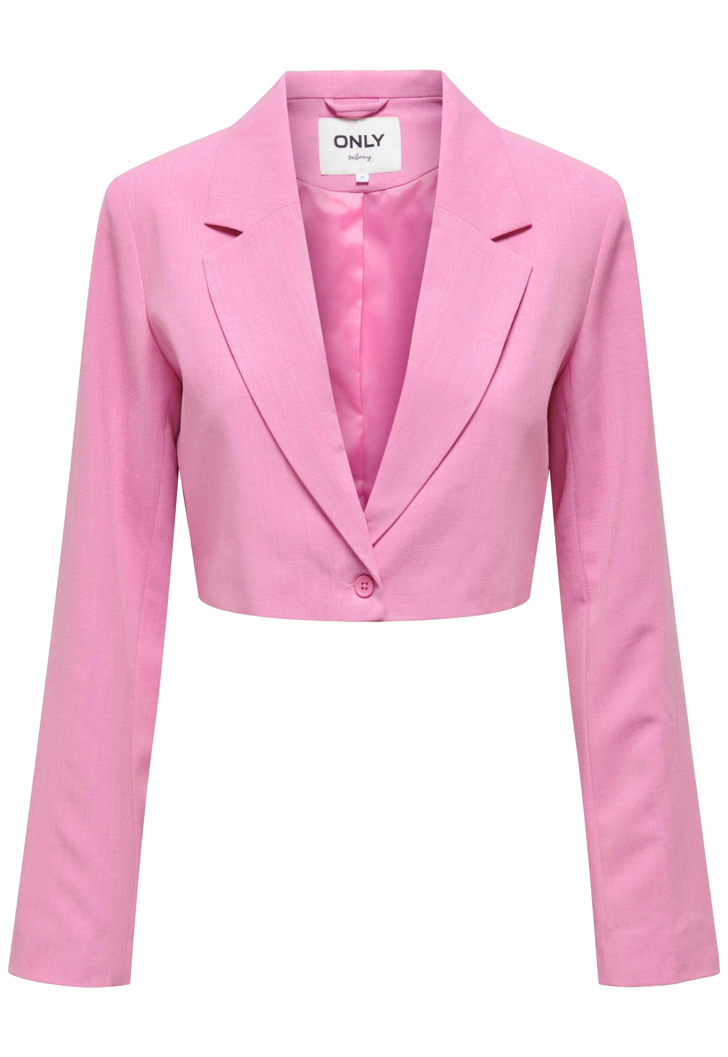 ONLY Brigitta Cropped Suit Co-ord Blazer in Pink - One Nation Clothing