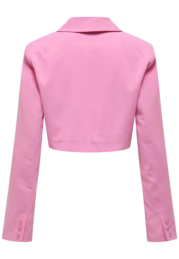 
                  
                    ONLY Brigitta Cropped Suit Co-ord Blazer in Pink - One Nation Clothing
                  
                