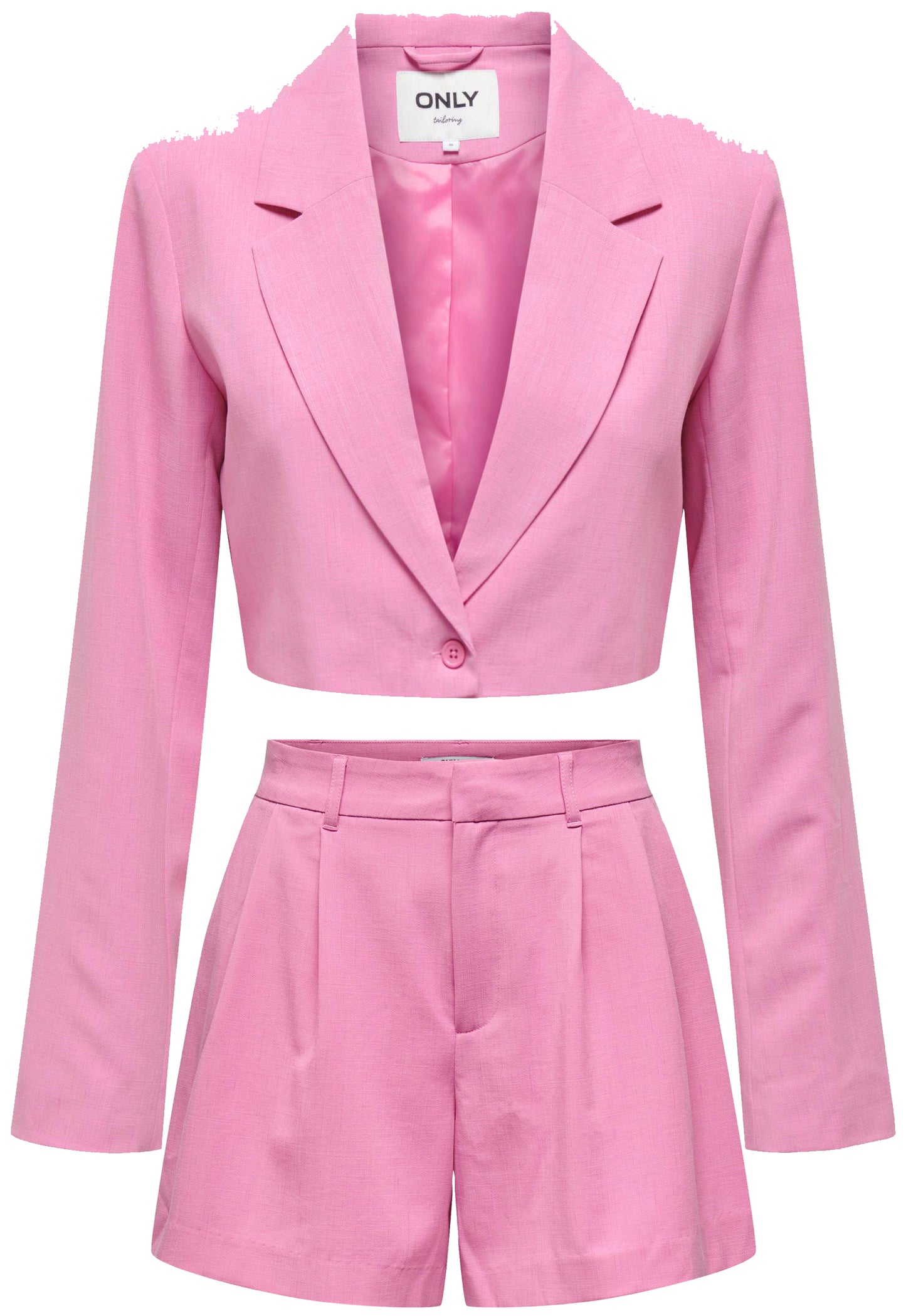 
                  
                    ONLY Brigitta High Waisted Suit Co-ord Shorts in Pink - One Nation Clothing
                  
                