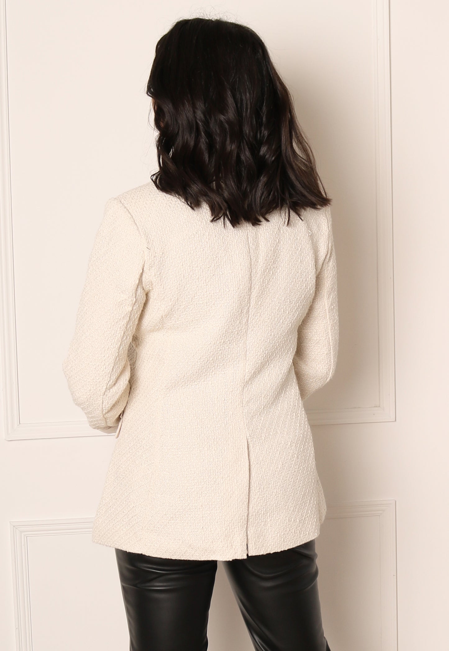
                  
                    ONLY Piper Single Breasted Boucle Wool Style Blazer Jacket in Soft Cream - One Nation Clothing
                  
                
