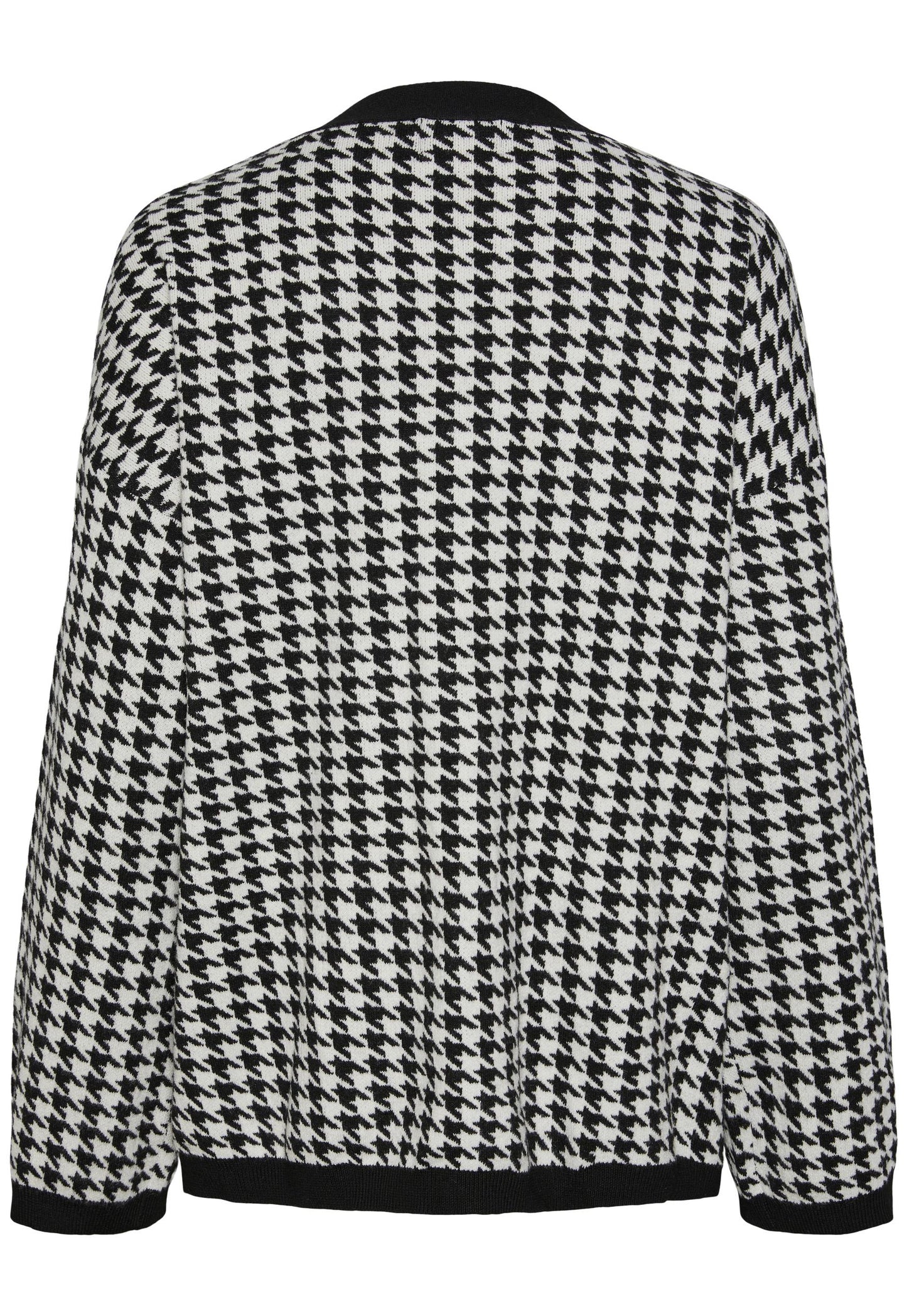 
                  
                    PIECES Suia Oversized Houndstooth Button Cardigan in Black & White - One Nation Clothing
                  
                