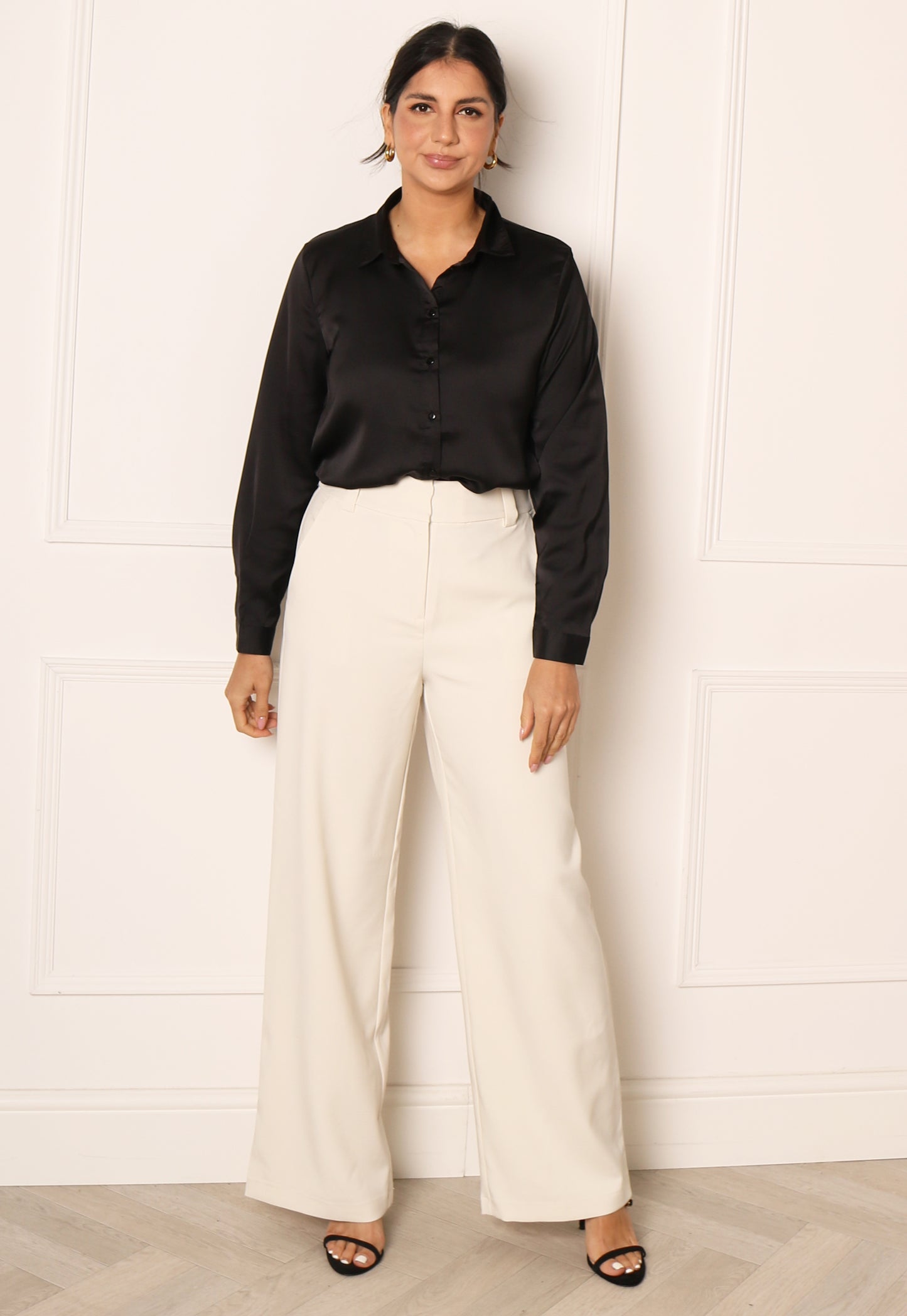 
                  
                    VILA Arnas Wide Leg High Waisted Trousers in Cream - One Nation Clothing
                  
                