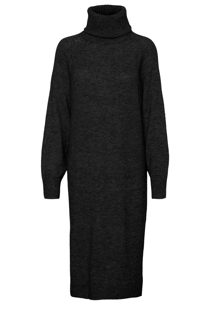 
                  
                    VERO MODA Daniela Long Sleeve Cowl Neck Knitted Midi Jumper Dress in Black - One Nation Clothing
                  
                