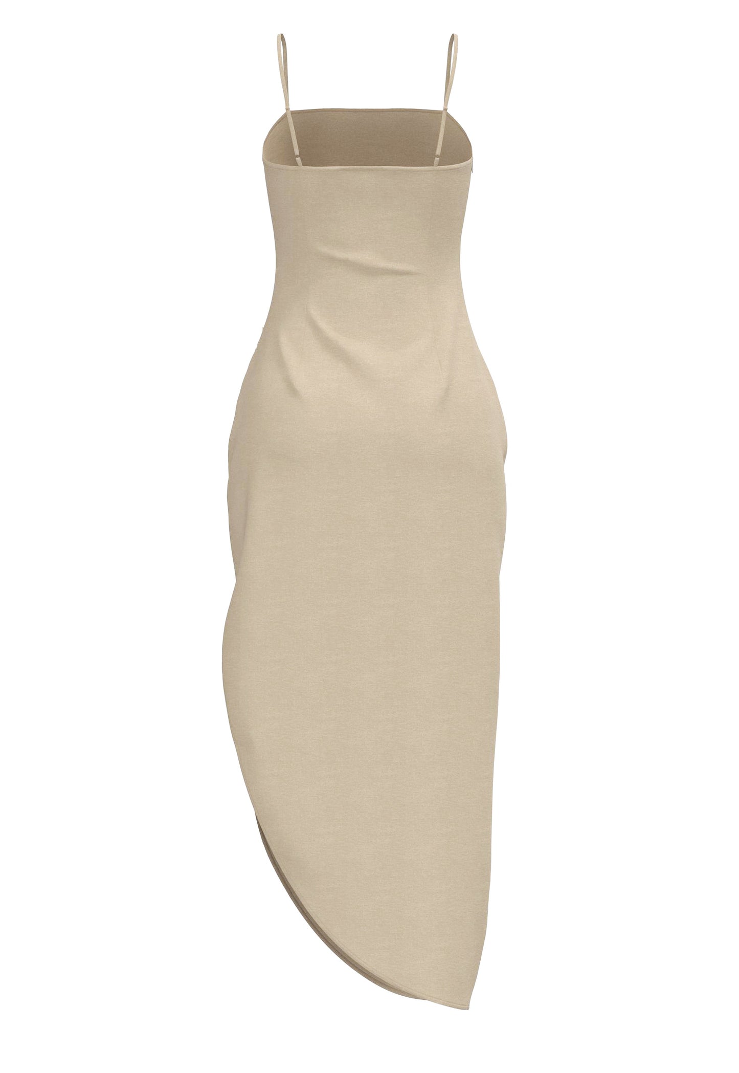 
                  
                    VILA Kat Linen Strappy Midi Dress with Ruche Side in Beige - One Nation Clothing
                  
                