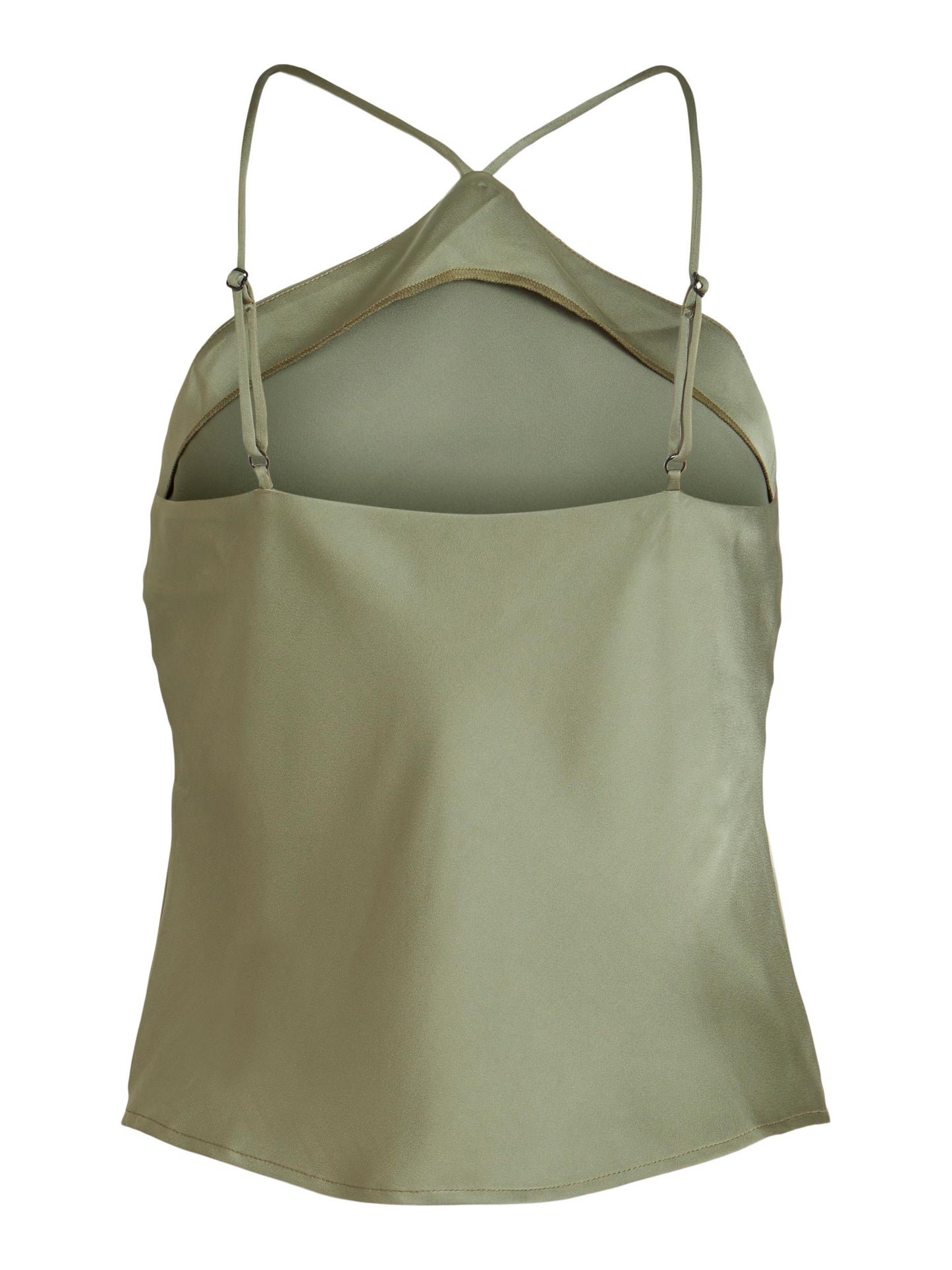 
                  
                    VILA Christi Strappy Halterneck Satin Cami Vest Top in Soft Khaki - One Nation Clothing
                  
                