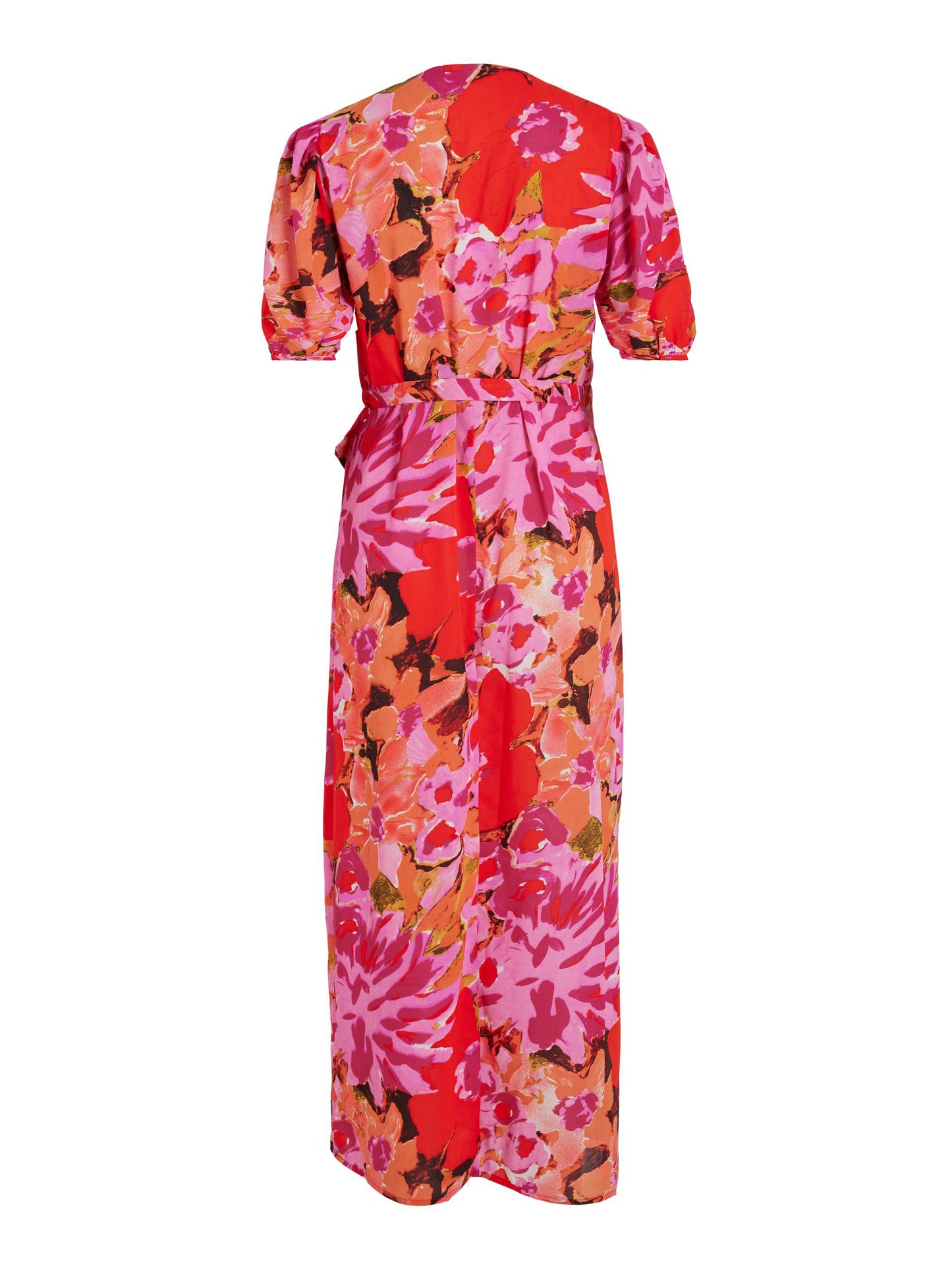 
                  
                    VILA Doletta Floral Print Maxi Wrap Dress in Red & Pink - One Nation Clothing
                  
                