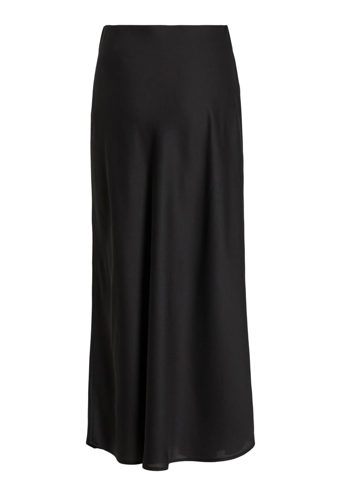 
                  
                    VILA Ellete Satin Slip Midi Skirt in Black - One Nation Clothing
                  
                