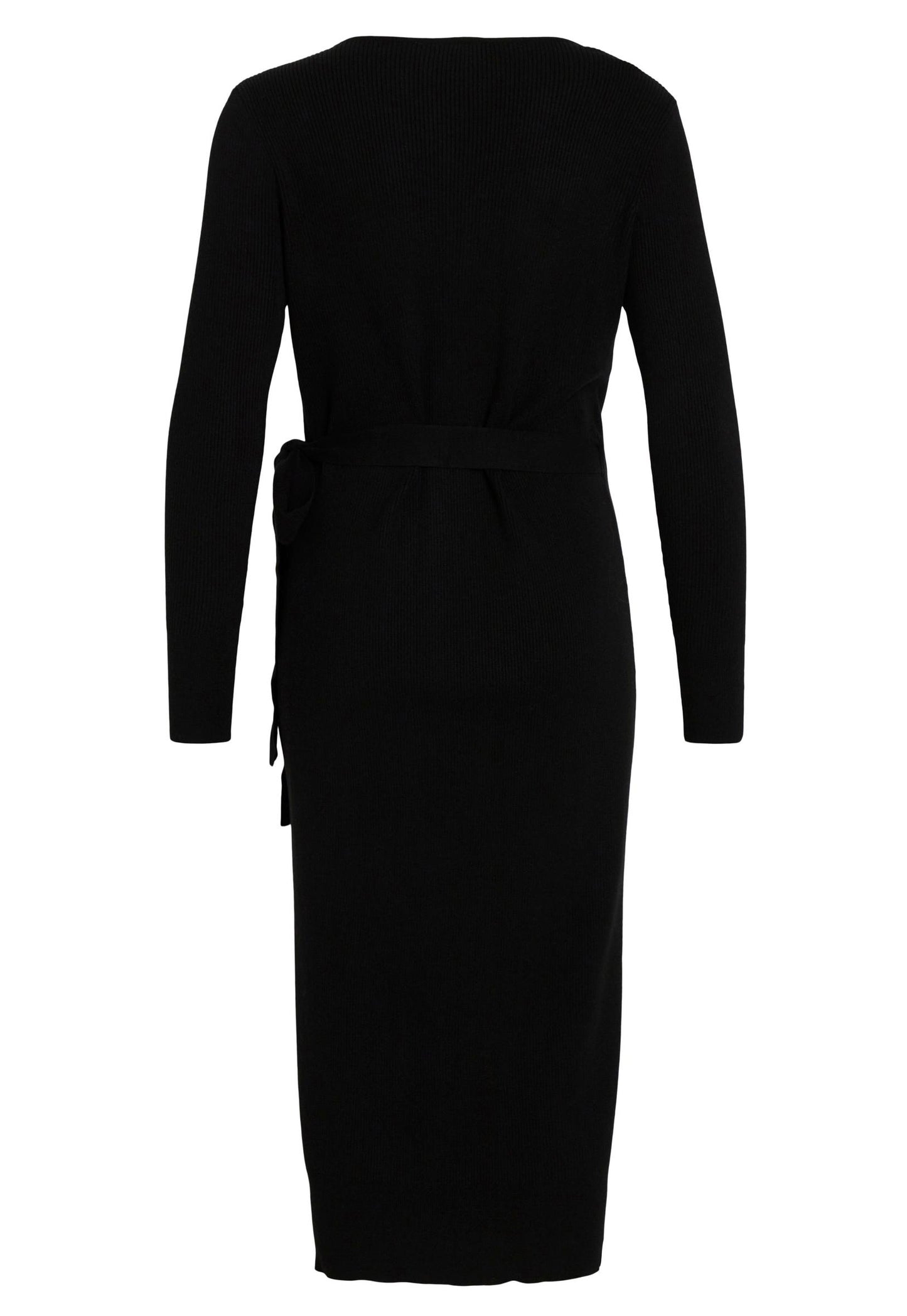 
                  
                    VILA Comfy Luxe Wrap Knitted Ribbed Midi Dress in Black - One Nation Clothing
                  
                