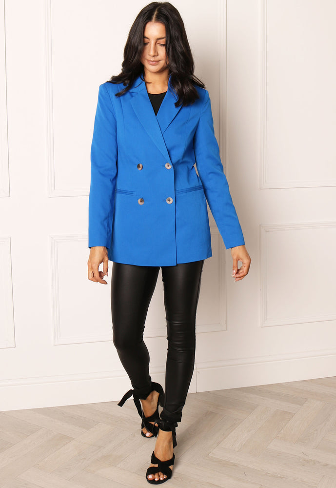 
                  
                    PIECES Amalie Tailored Double Breasted Blazer in Cobalt Blue - One Nation Clothing
                  
                