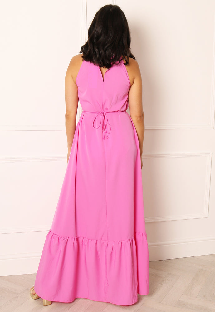 
                  
                    ONLY Laura High Halter Neck Floaty Maxi Dress in Pink - One Nation Clothing
                  
                