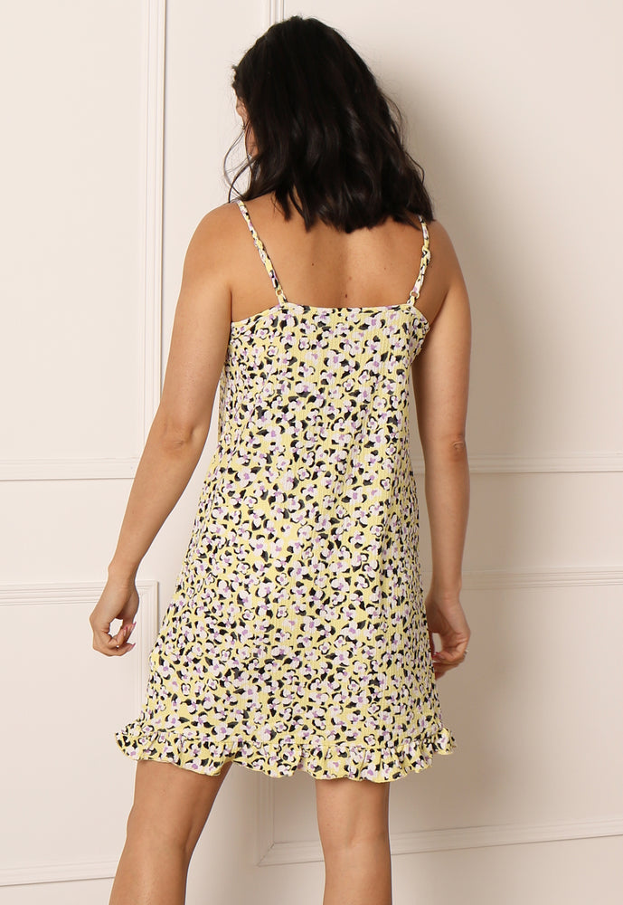 
                  
                    VERO MODA Olea Floral Print Strappy Mini Sun Dress in Lemon Yellow - One Nation Clothing
                  
                