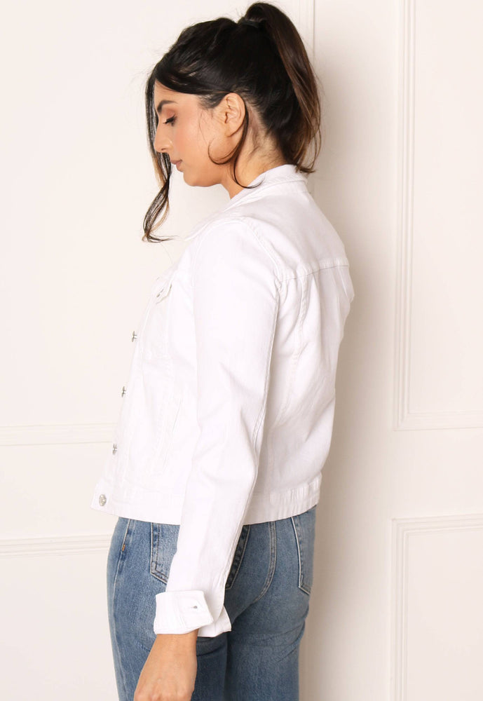 
                  
                    ONLY Tia Classic Denim Jacket in White - One Nation Clothing
                  
                