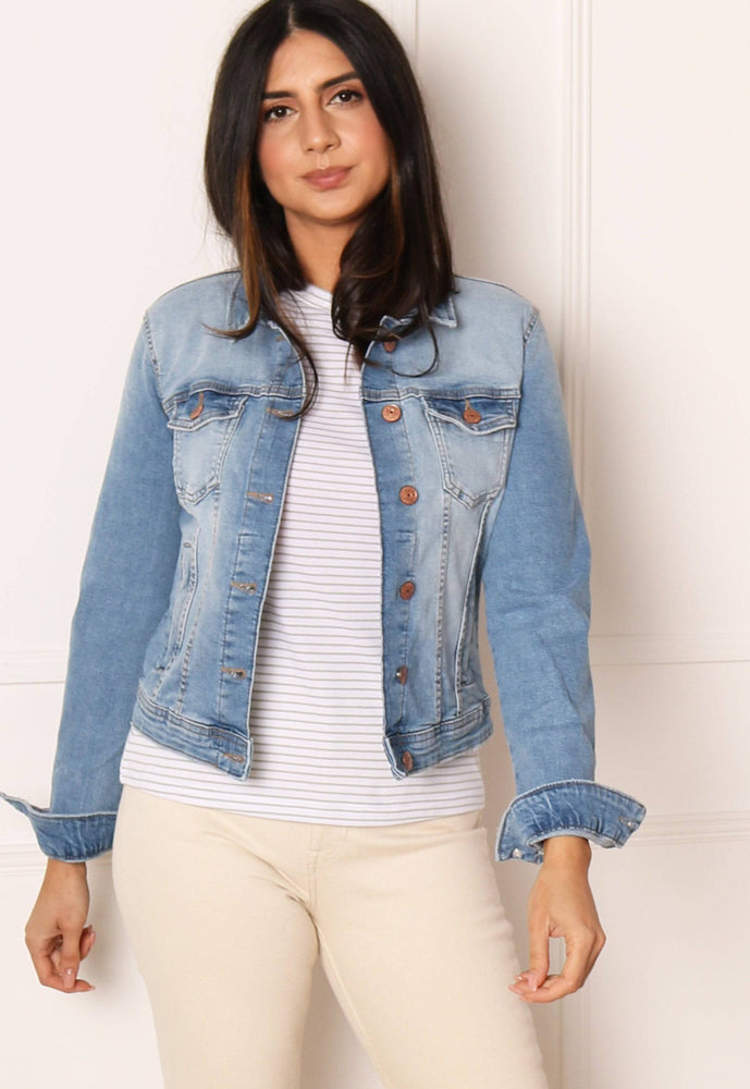 
                  
                    ONLY Tia Classic Denim Jacket in Light Blue - One Nation Clothing
                  
                