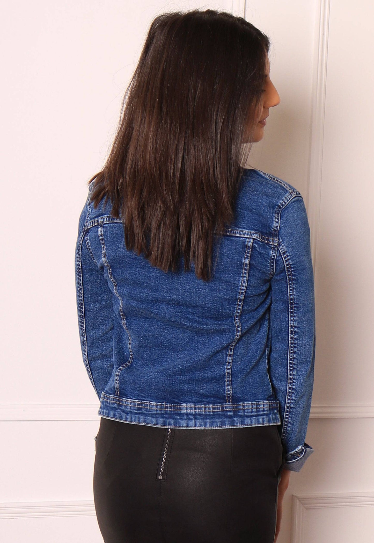 
                  
                    ONLY Tia Classic Denim Jacket in Mid Blue - One Nation Clothing
                  
                