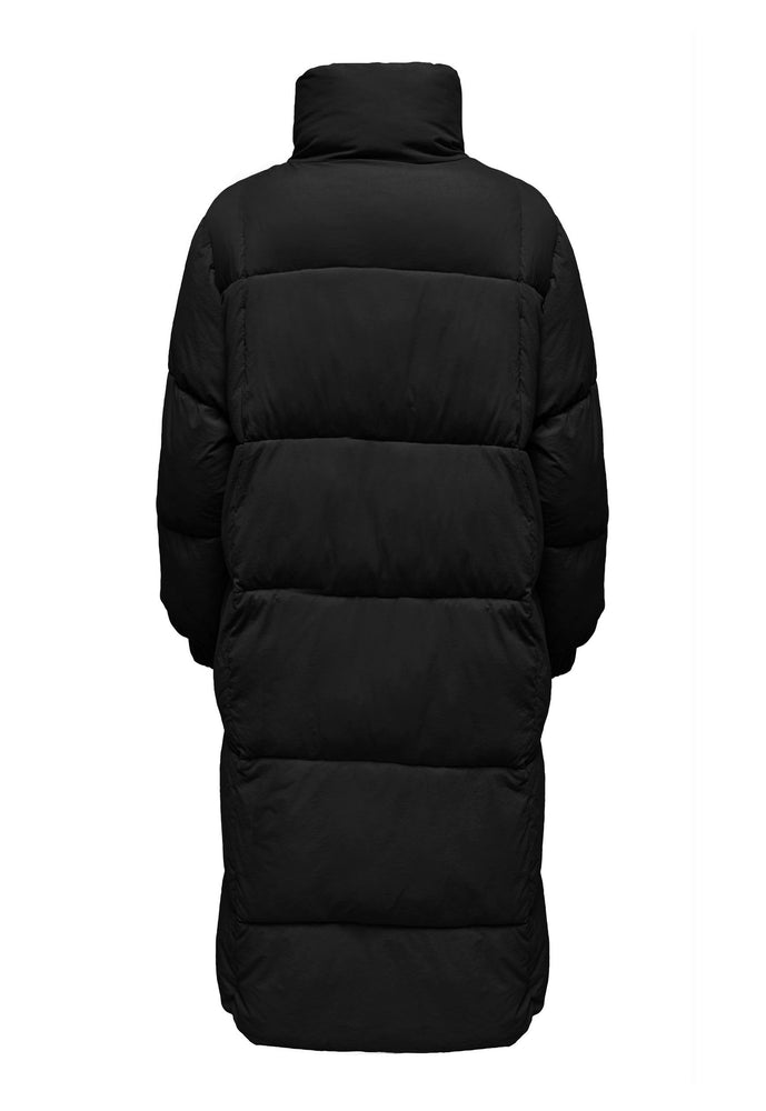 
                  
                    JDY Lenora Oversized Longline Puffer Coat with Pockets in Black - One Nation Clothing
                  
                