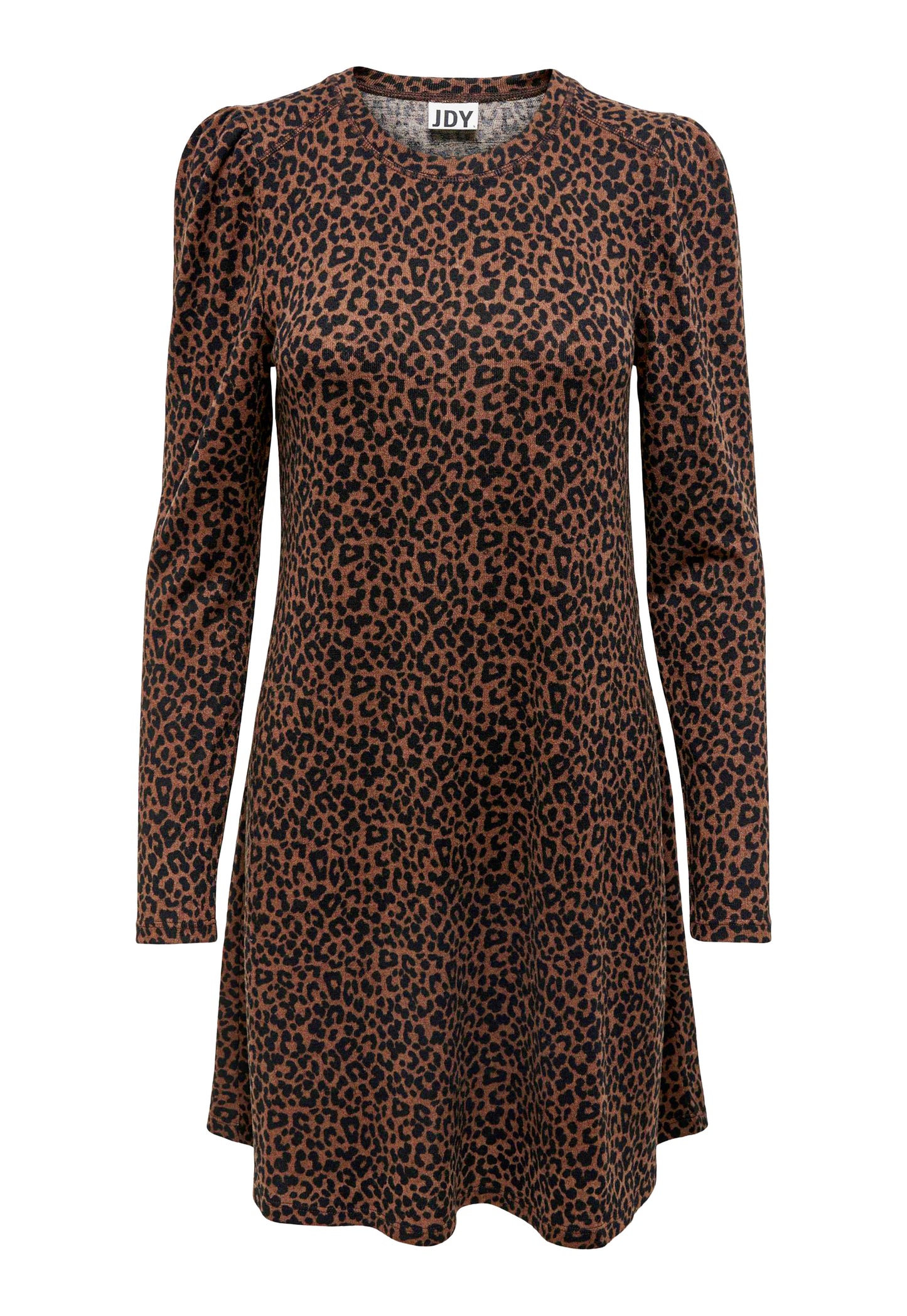 
                  
                    JDY Tonsy Leopard Print Swing Mini Dress in Brown & Black - One Nation Clothing
                  
                