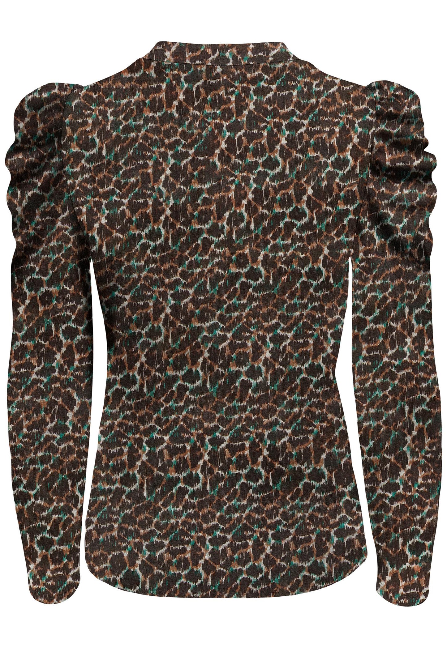 
                  
                    JDY Tonsy Animal Print Puff Sleeve Top in Brown Tones - One Nation Clothing
                  
                