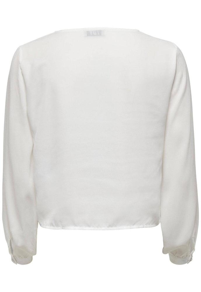 
                  
                    JDY Hermine V Neck Button Shirt Blouse in White - One Nation Clothing
                  
                