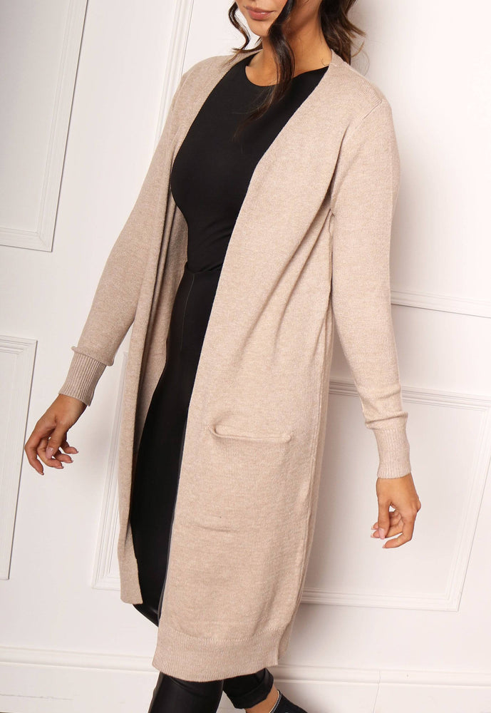 
                  
                    JDY Marco Long Throw On Cardigan in Oatmeal Beige - One Nation Clothing
                  
                