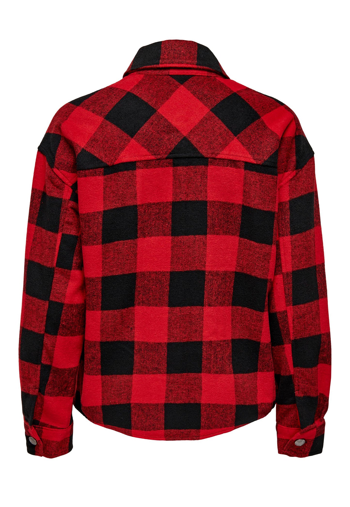 
                  
                    ONLY Brushed Check Shirt Shacket in Red & Black - One Nation Clothing
                  
                