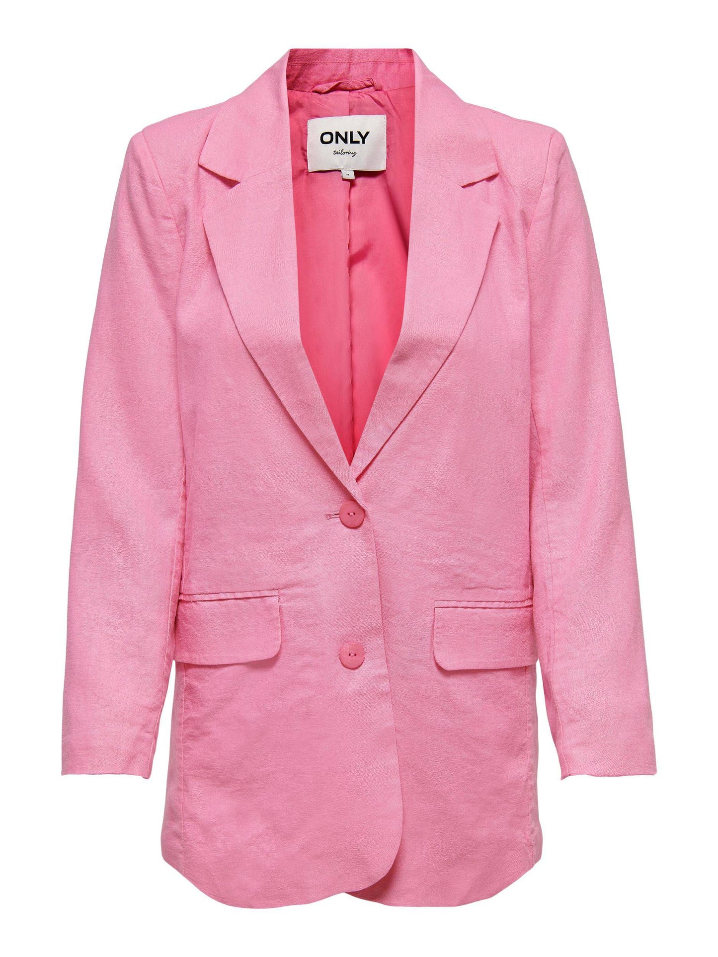 
                  
                    ONLY Caro Oversized Linen Blazer in Pink - One Nation Clothing
                  
                