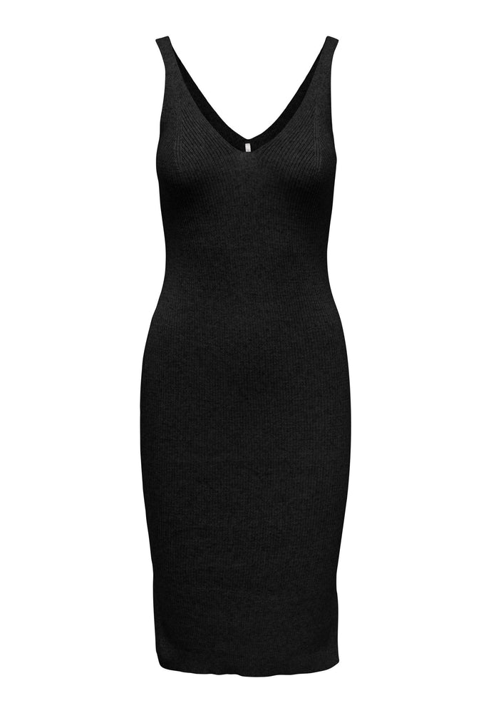 
                  
                    ONLY Lina Strappy Ribbed Lightweight Knitted Fitted Midi Dress in Black - One Nation Clothing
                  
                