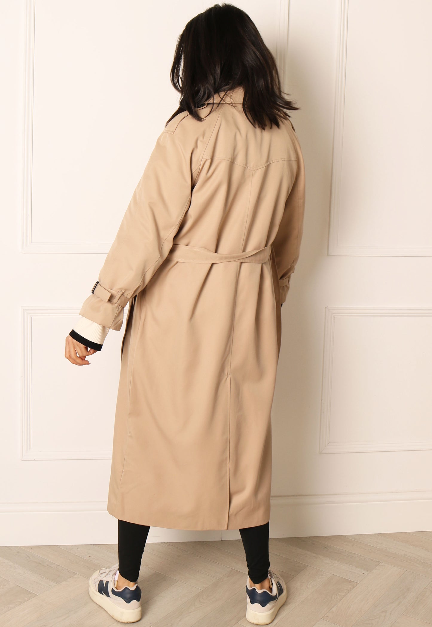 
                  
                    ONLY Chloe Double Breasted Longline Trench Coat in Beige - One Nation Clothing
                  
                