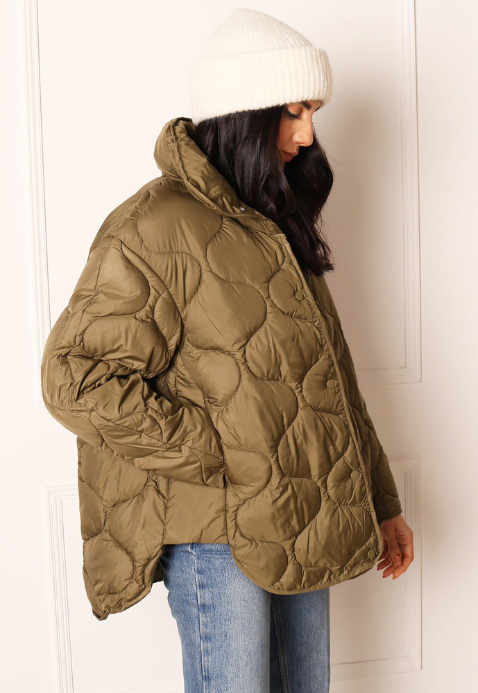 
                  
                    JJXX Nova Onion Quilted Jacket with High Neck in Soft Khaki - One Nation Clothing
                  
                