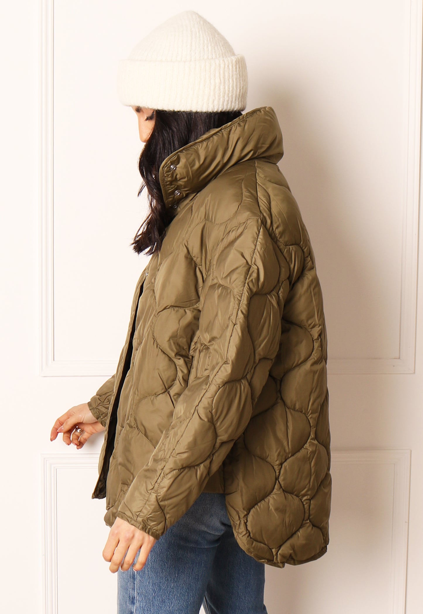 
                  
                    JJXX Nova Onion Quilted Jacket with High Neck in Soft Khaki - One Nation Clothing
                  
                