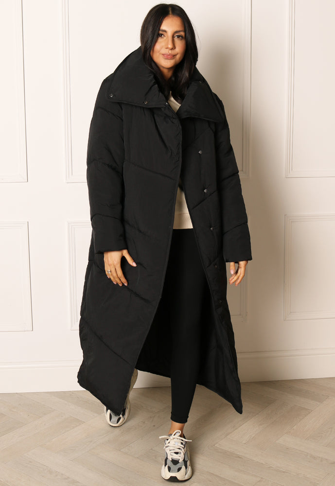 
                  
                    VILA Louisa Maxi Longline Duvet Puffer Coat in Black - One Nation Clothing
                  
                