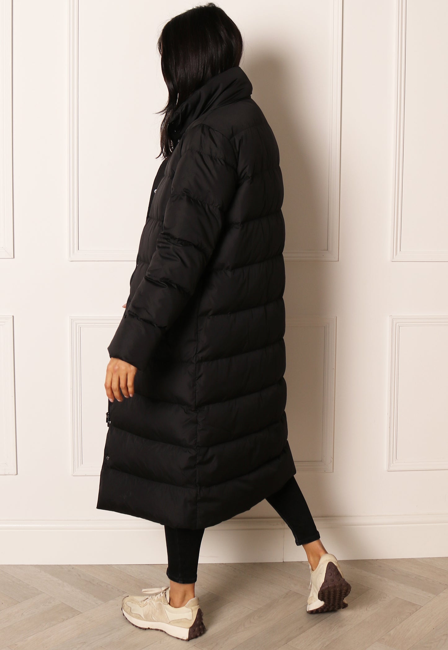 
                  
                    VILA Camisa Maxi Longline Down Puffer Coat with Funnel Neck in Black - One Nation Clothing
                  
                