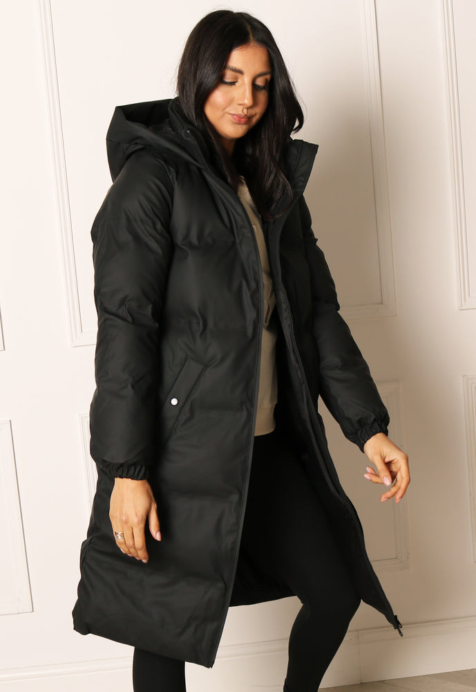 
                  
                    VERO MODA Long Noe Water Repellent Quilted Hooded Midi Puffer Coat in Black - One Nation Clothing
                  
                