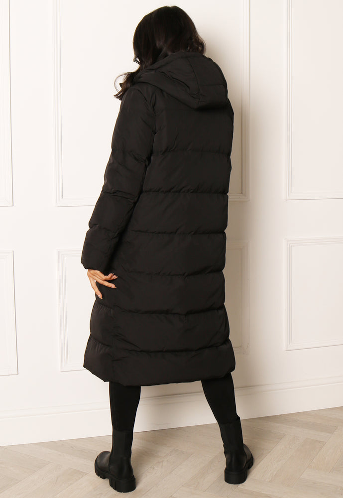 
                  
                    VILA Premium Northie Maxi Longline Down Puffer Coat with Hood in Black - One Nation Clothing
                  
                