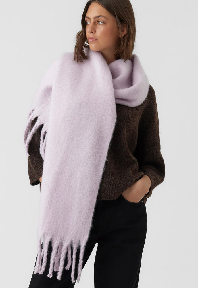 
                  
                    VERO MODA Brushed Scarf with Tassels in Lilac - One Nation Clothing
                  
                