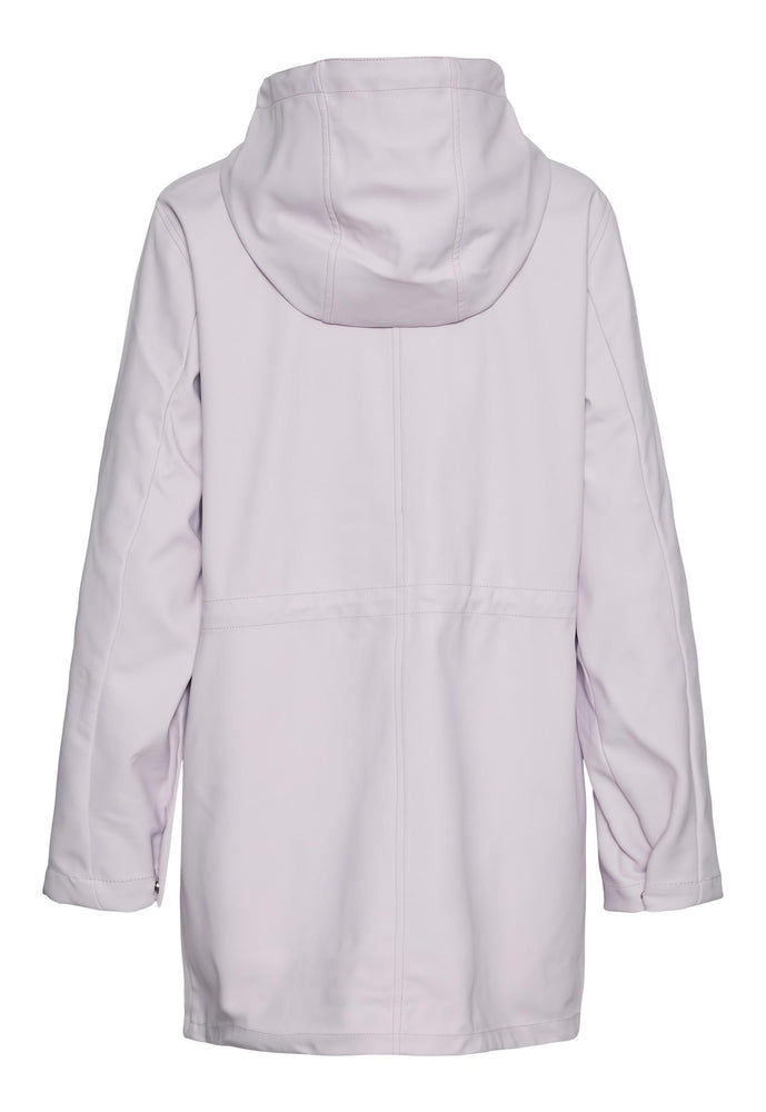 
                  
                    VERO MODA Lou Rubberised Matte Hooded Raincoat Mac in Lilac - One Nation Clothing
                  
                